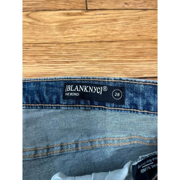 Blank NYC The Bond Jeans Women's Size 28 Skinny Distressed Medium Wash Denim - Picture 2 of 5
